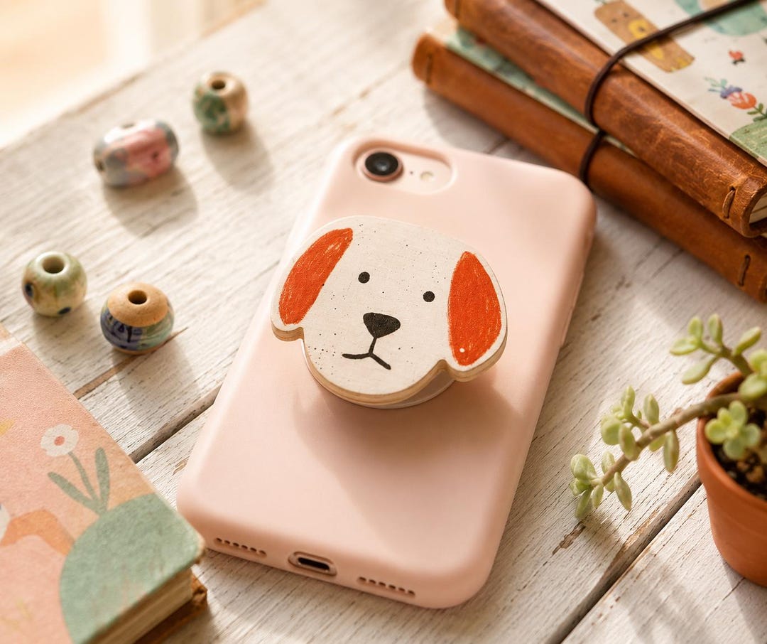 Cartoon Dog Phone Grip, Adhesive Popsocket, Cute Phone Accessories - Etsy