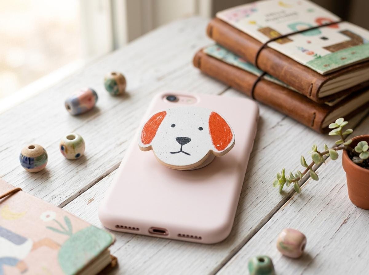 Cartoon Dog Phone Grip, Adhesive Popsocket, Cute Phone Accessories - Etsy