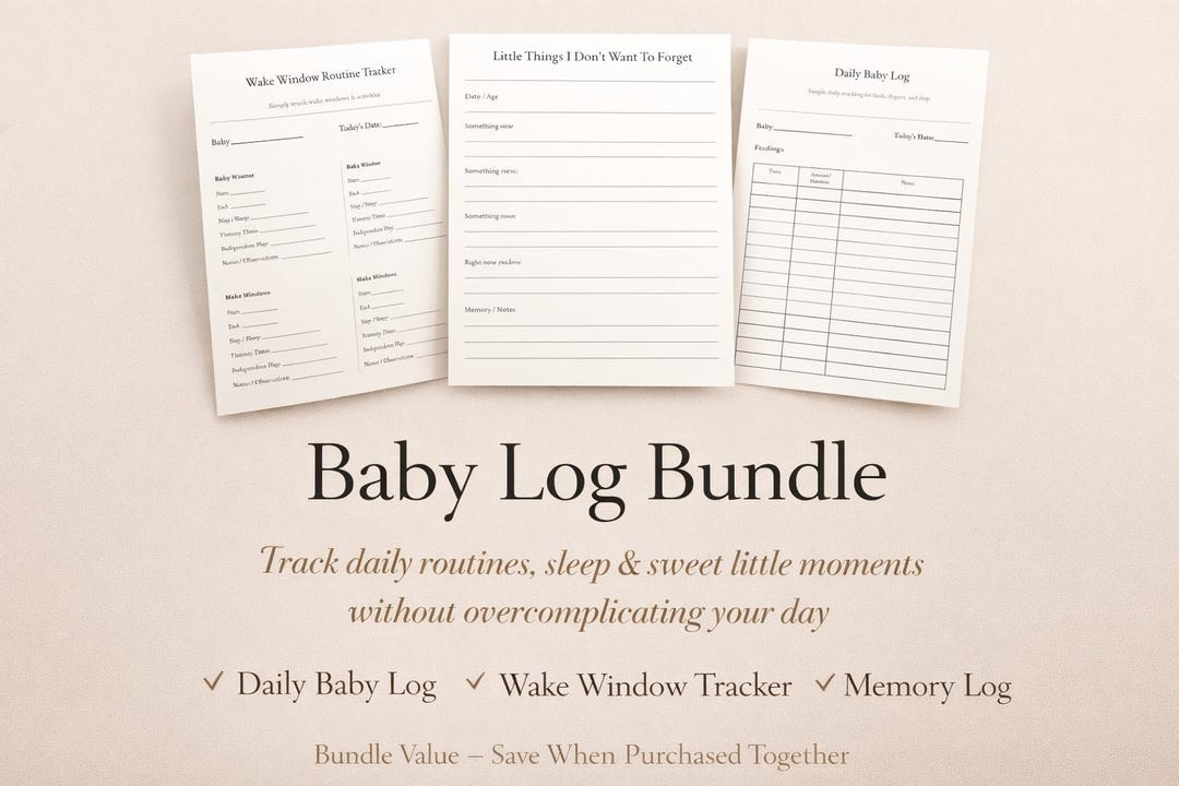 Baby Routine & Memory Printable Set, Baby Logs, Daily Tracker - Etsy