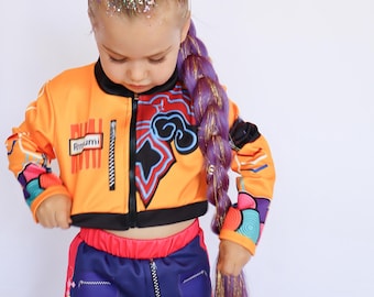 K Pop Demon Hunters Rumi kids cosplay costume, kids dress up