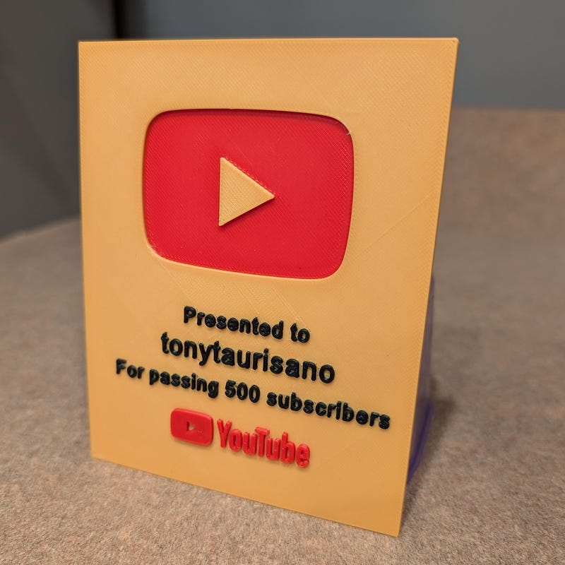 Custom Youtube Play Button - Etsy