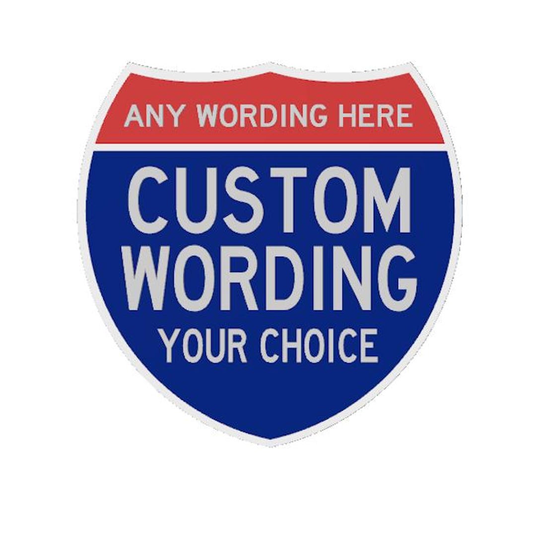 Personalized 3D Printed Interstate Route Marker Sign - Customizable ...