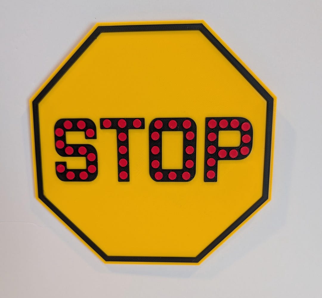 1935 Retro Button Copy Stop Sign Replica | 3D Printed - Etsy
