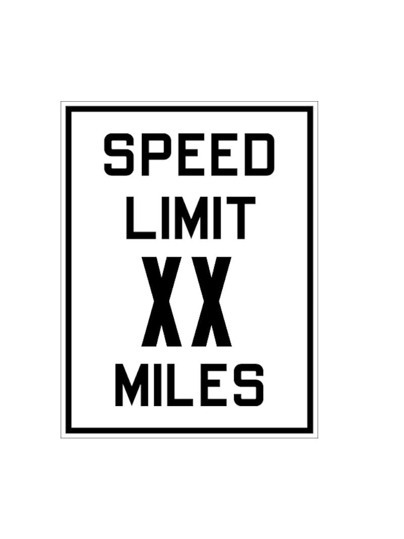 Antique Speed Limit Sign - Etsy