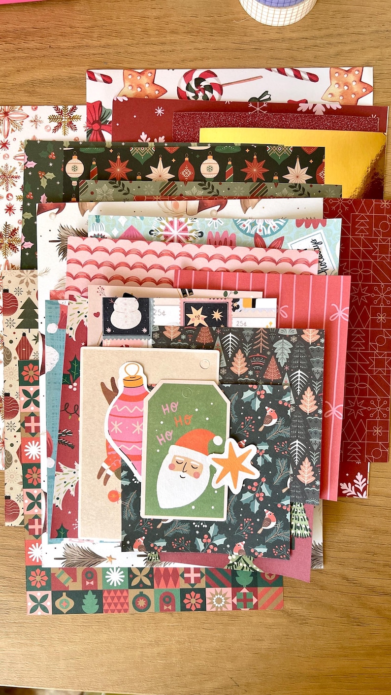 Journal With Paper Christmas Mystery Junk Journal Kit With Paper, Stickers and Ephemera ...