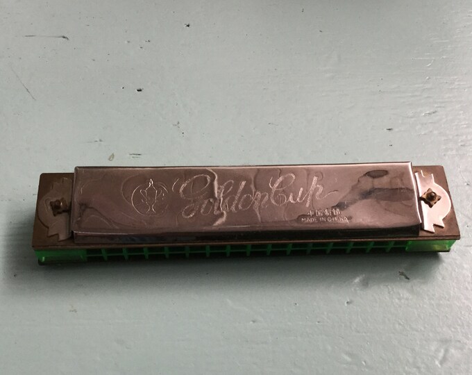 Vintage Old Chinese Golden Cup Harmonica / Musical Instrument Etsy