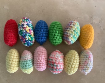 Hand Knit Soft Easter Eggs / Easter Decoration / Easter Decor