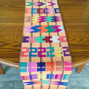 Colorful Guatemalan Table Runner, Handwoven Table Runner, Fall Decor, Dining and Serving