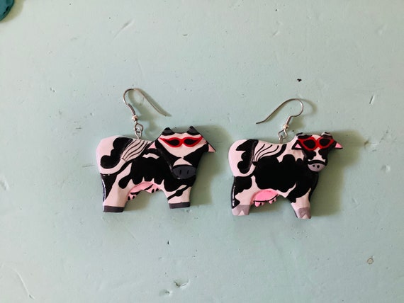 Cute Cow Earrings / Cowgirl Earrings - image 1