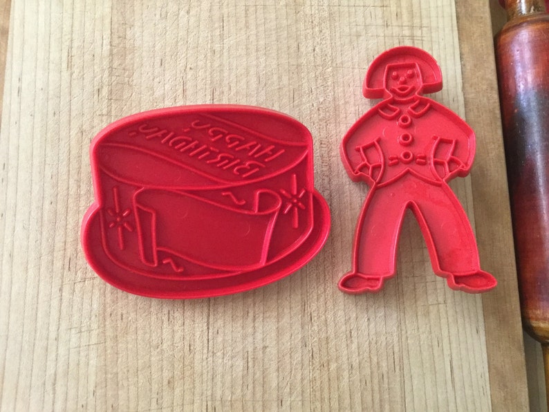 Vintage Red Plastic Cookie Cutters for all Holidays from the Etsy