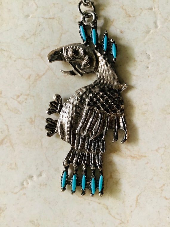 Vintage Phoenix / Eagle Bird Pendant Necklace / N… - image 9