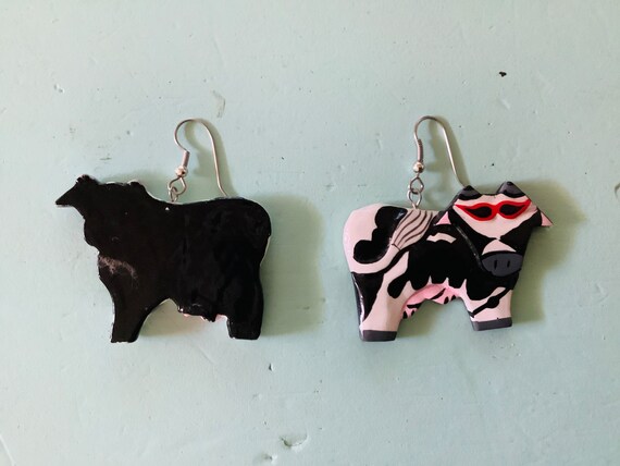 Cute Cow Earrings / Cowgirl Earrings - image 3
