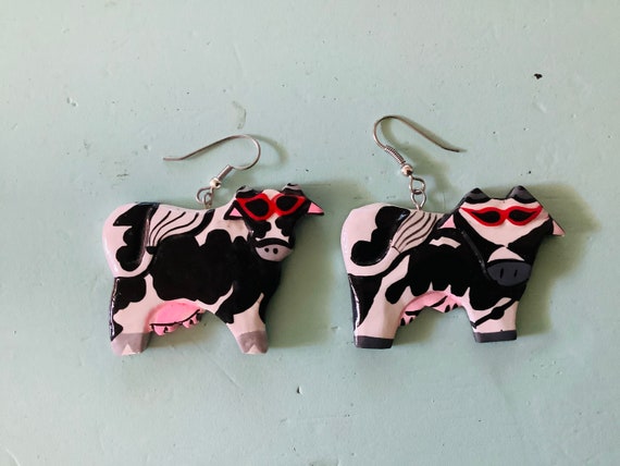 Cute Cow Earrings / Cowgirl Earrings - image 2