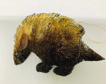 Porcupine Sisal Brush Christmas Ornament / Woodland Christmas Ornament / Porcupine Ornament / Christmas Decoration