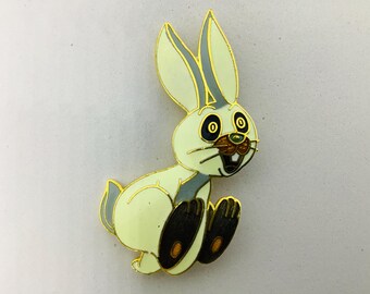 Vintage Easter Rabbit Cloisonné Pin / Brooch, Easter Bunny Pin, Easter Pin, Easter Rabbit Brooch, Easter Bunny Brooch