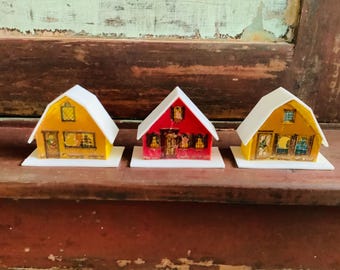 Alpine christmas village set