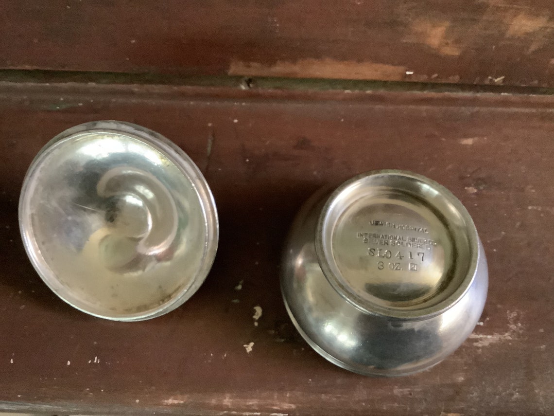 Silver Soldered Sugar Bowl With Lid / International Silver Co. Etsy