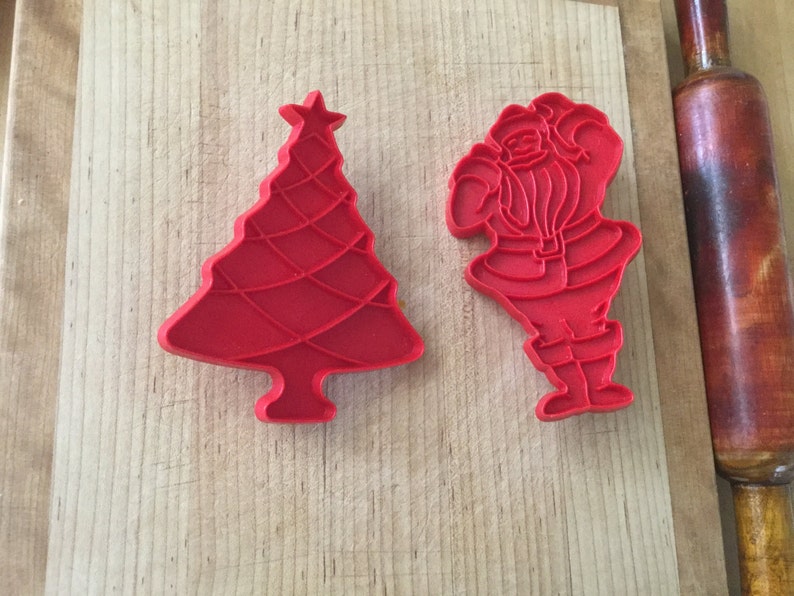 Vintage Red Plastic Cookie Cutters for all Holidays from
