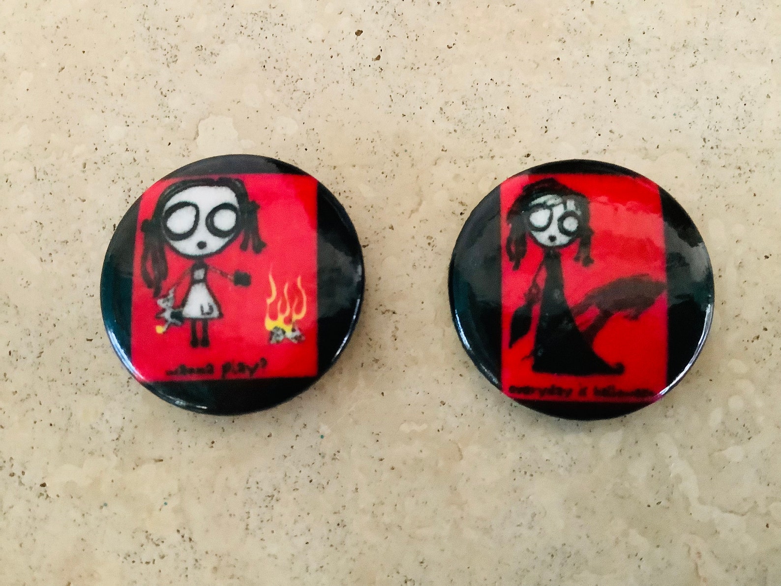 Vintage Halloween Pin Back Button Pins / Select One - Etsy