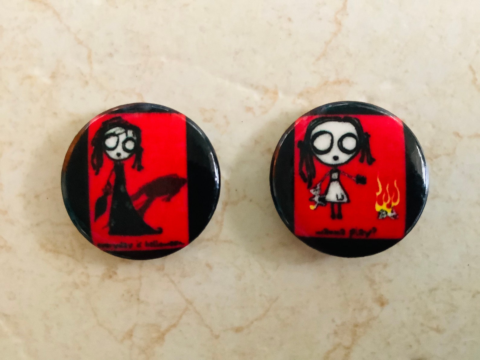 Vintage Halloween Pin Back Button Pins / Select One - Etsy