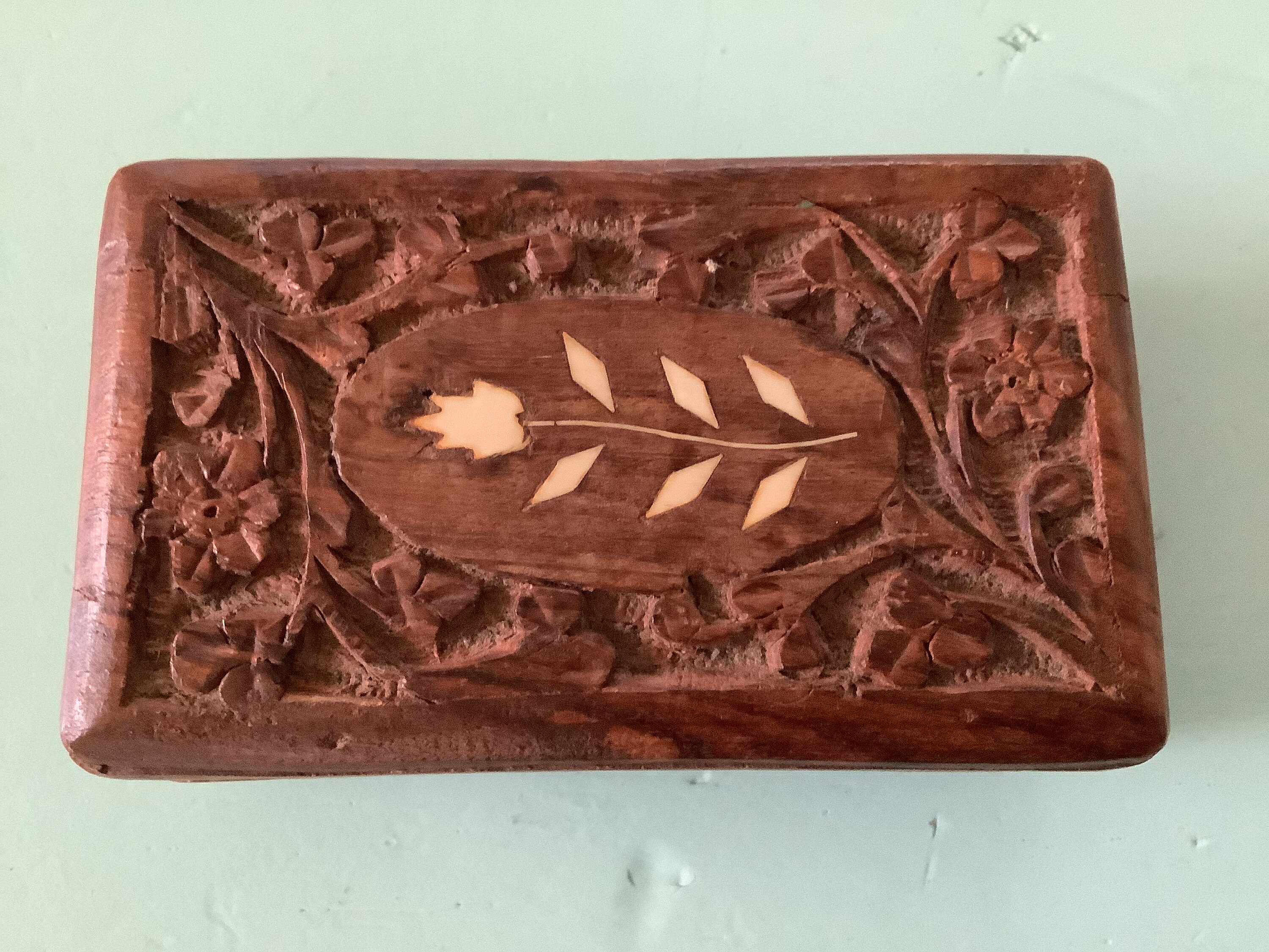 シェル レトロ木箱 『SHELL』Vintage wooden box Vintage Handmade Wooden Box. Shell Carved. | eBay