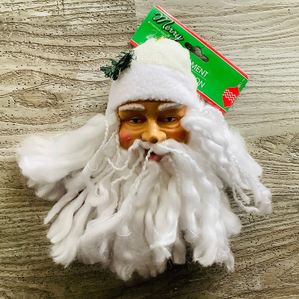 Santa Head Ornament - Etsy