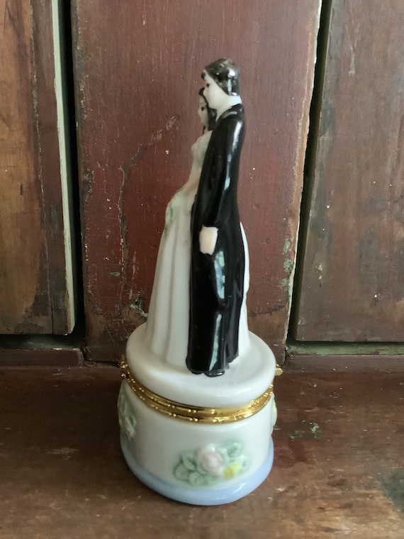 Hand Painted Porcelain Bride and Groom Limoge Lik… - image 6