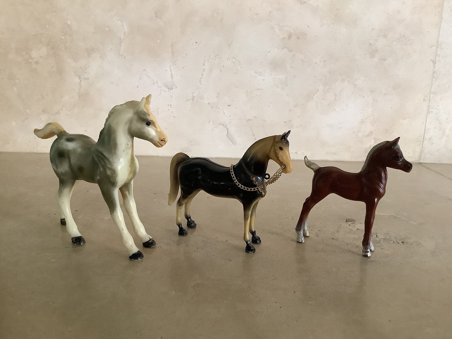 Vintage Set of 3 Plastic Foal Horse Toys / Horse Toys | Etsy