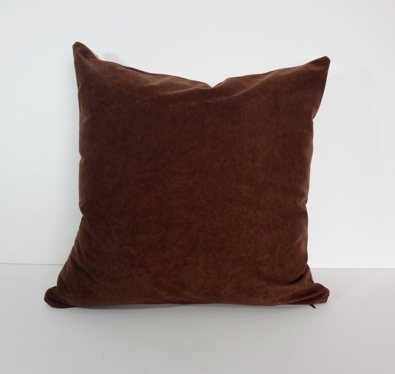 20 x 20 Brown and Beige Chenille Pillow Cushion Paisley Decorative Pillow Cover