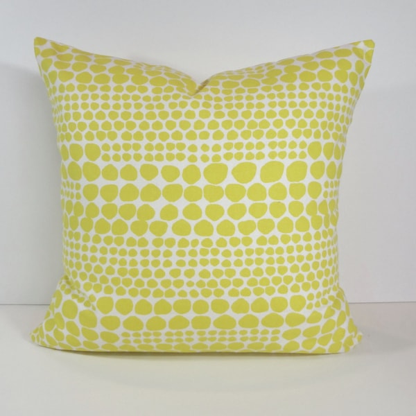 Nate Berkus Designer Pillow Cover, Yellow and White Dots Decorative Pillow Cushion, Accent Pillow,18 x 18, 16 x 16