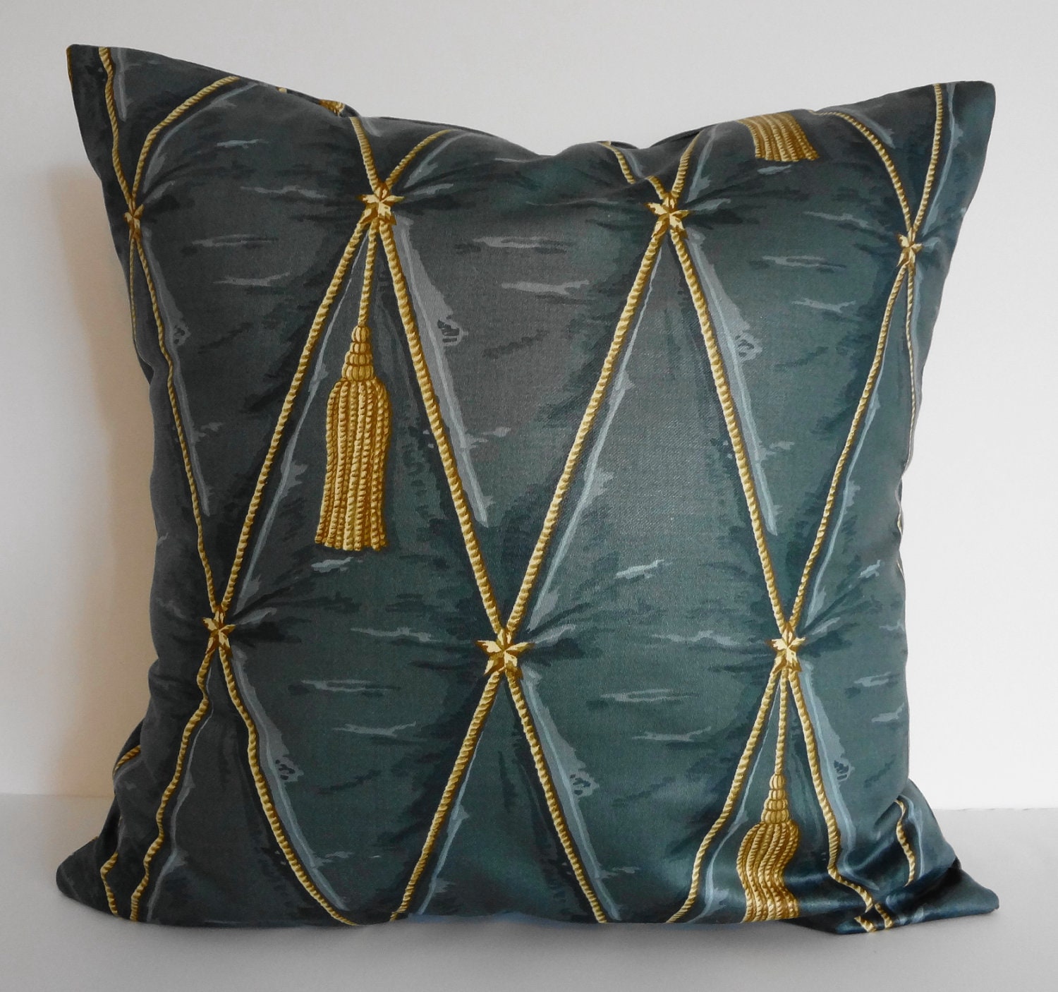 Decorative Pillow Cover, Throw Pillow Cover, Waverly Fabrics, Blue