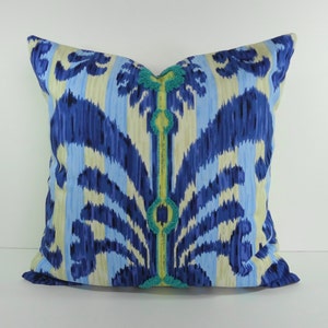 IMAN Java Moon Luna Pillow Cover: Blue Decorative Throw Cushion (20 x 20)