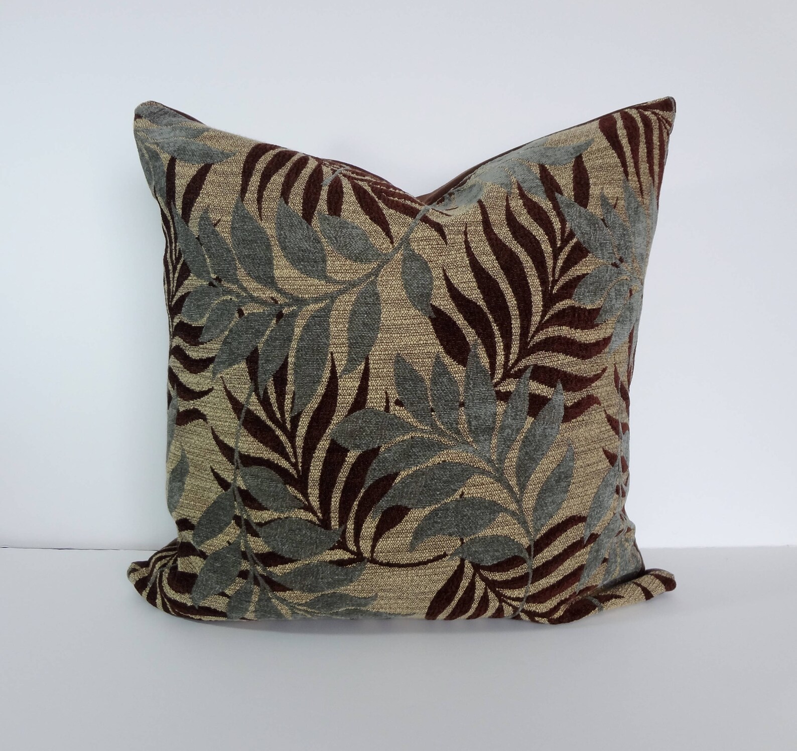 Sage Green and Brown Decorative Pillow Cover 22 X 22 Pillow Etsy