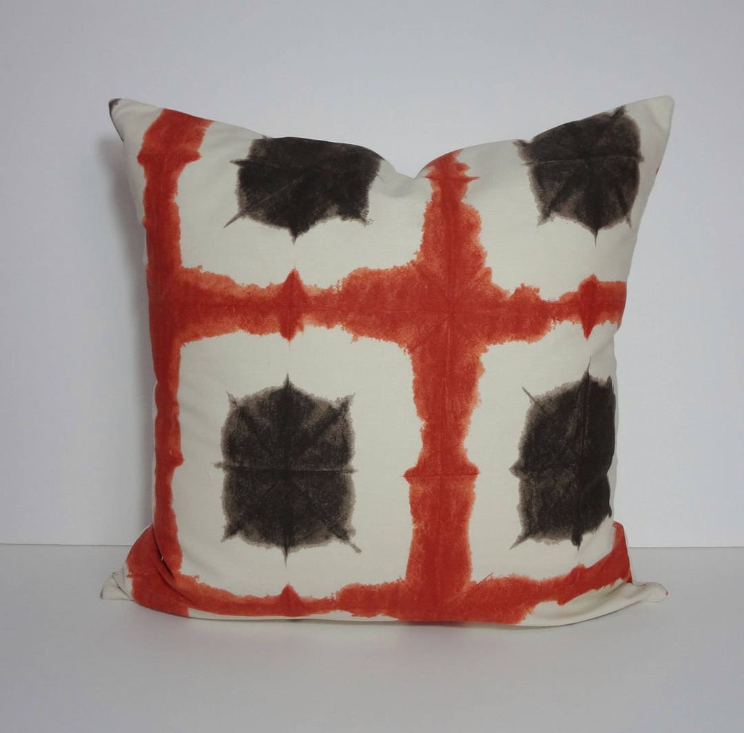 Orange Brown Decorative Pillow Cover Burnt Orange Pillow Etsy