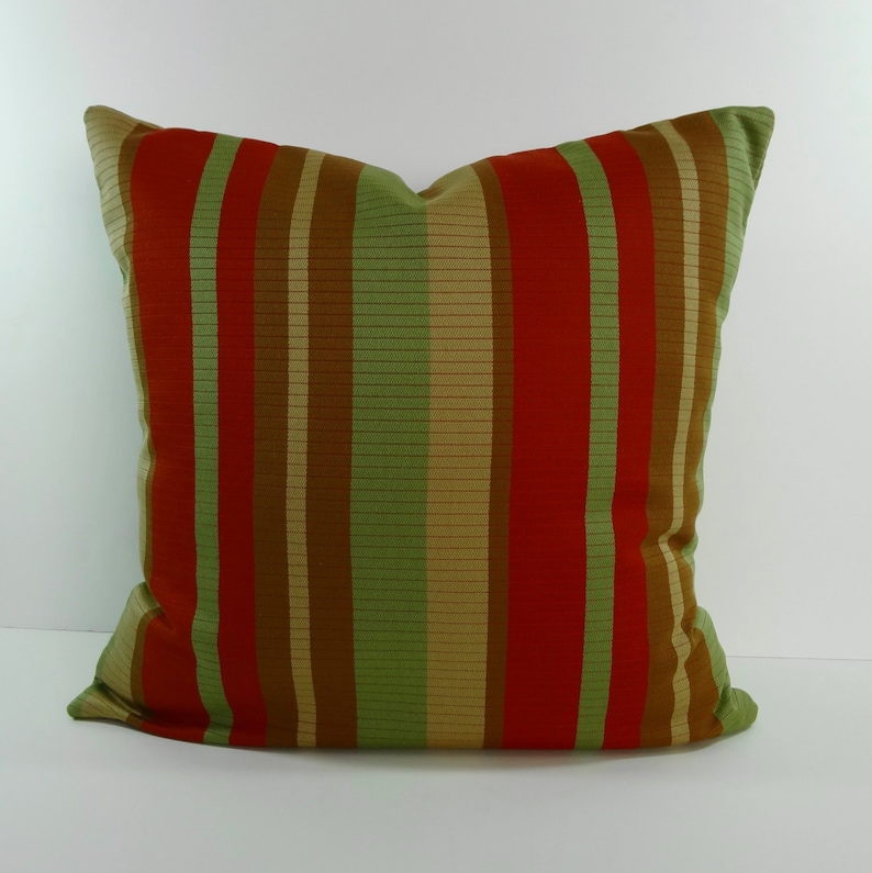 Decorative Pillow Cover Green Brunt Orange Light Brown Etsy