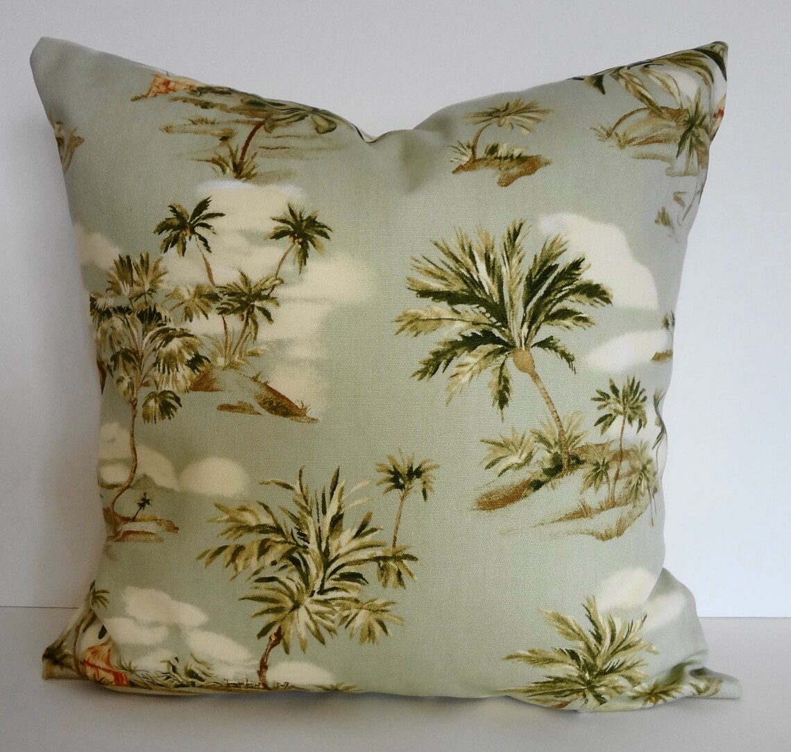 Tropical Throw Pillow Cover Hawaiian Print Ametex Designs Etsy