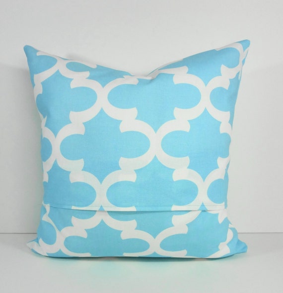 mint blue throw pillows