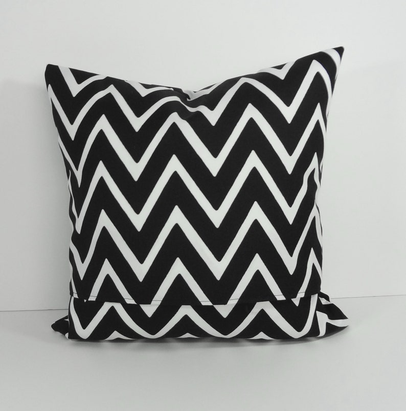 Chevron Black and White Designer Pillow Cover Throw Pillow Etsy