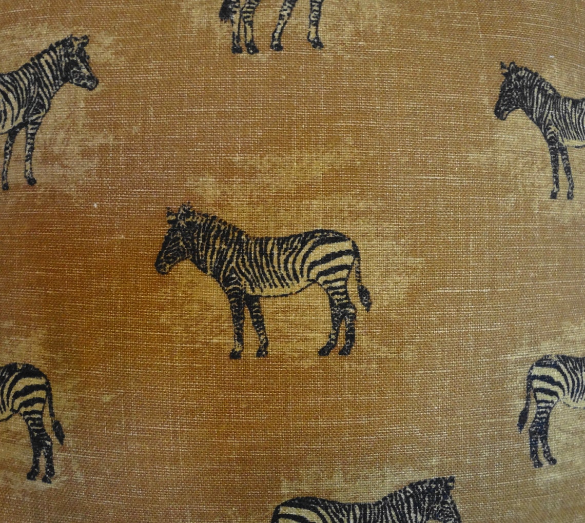 Zebra Decorative Throw Pillow Cover Waverly Fabrics Zebra Etsy