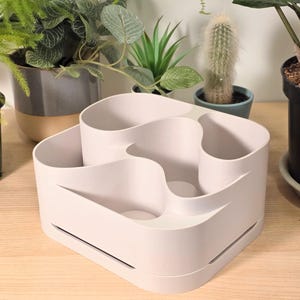 Multi-Level Succulent Planter | Wavy 3D Printed Planter with Drainage