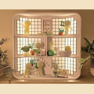 Estantería grande iluminada Smiski - Estilo loft