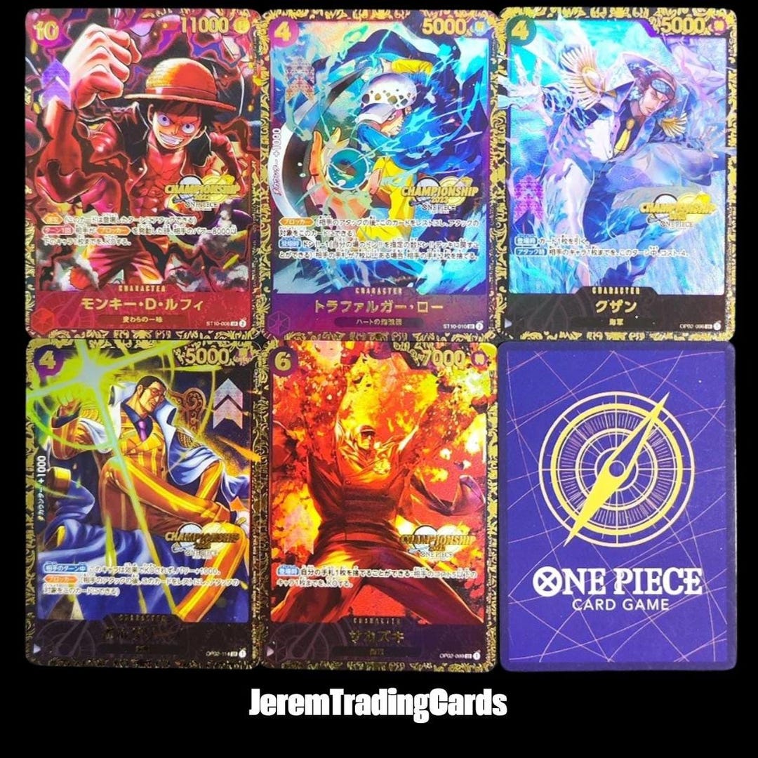 One Piece Championship 2023 Promo – 5 Custom Proxy Cards Set Anime ...