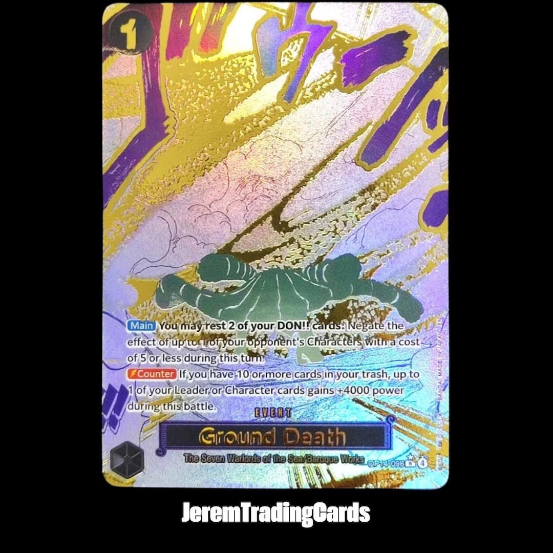 One Piece Ground Death OP14-96 – Custom Proxy Anime Trading Card