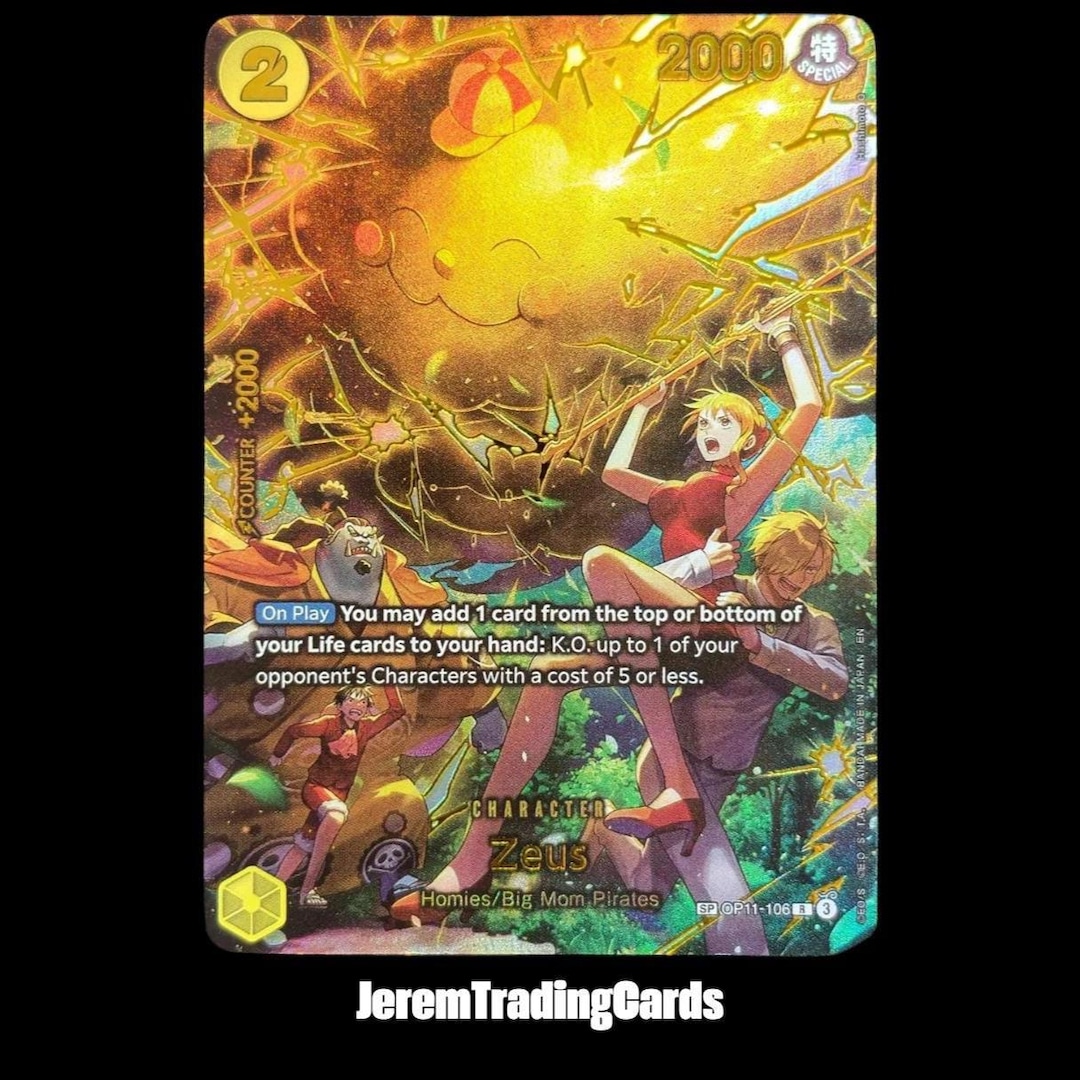 One Piece SP Zeus OP11-106 – Custom Proxy Anime Trading Card - Etsy