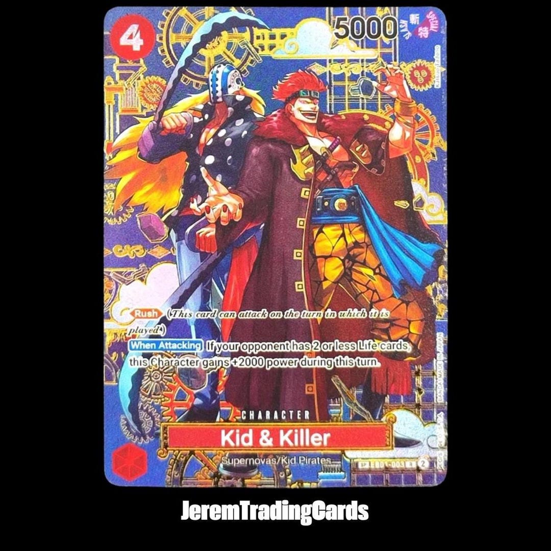 One Piece Kid & Killer EB01-003 – Custom Proxy Anime Trading Card