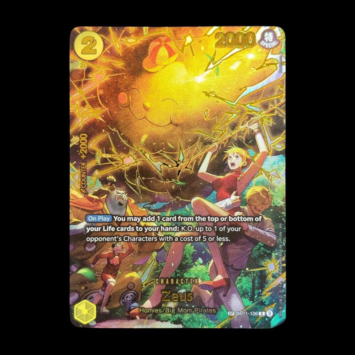 One Piece SP Zeus OP11-106 – Custom Proxy Anime Trading Card - Etsy