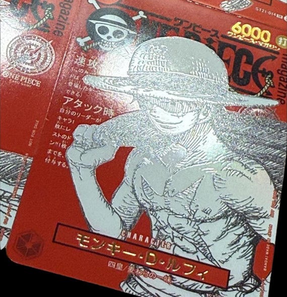 One Piece Luffy ST21-014 Prom Jump Magazine – 4 Custom Proxy Cards