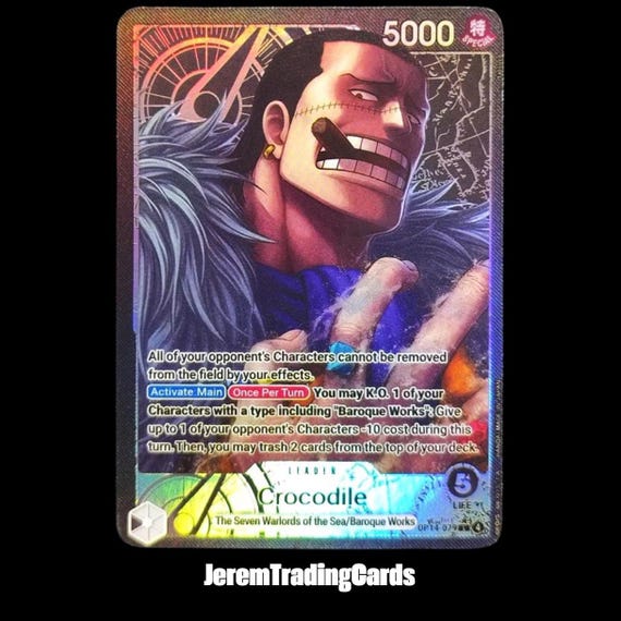 one piece card game crocodile deck Playing Cards including Leader Crocodile. One Piece Crocodile OP14-079 