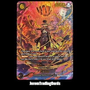 May include: A trading card featuring Sabo from the Dressrosa/Revolutionary Army. The card has a gold and red background with a character illustration. The card text includes "COUNTER +2000" and "6000".