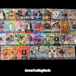 One Piece All Manga & Red Manga OP01 to OP14 – 35 or 32 Custom Proxy Cards Set Anime Trading Card